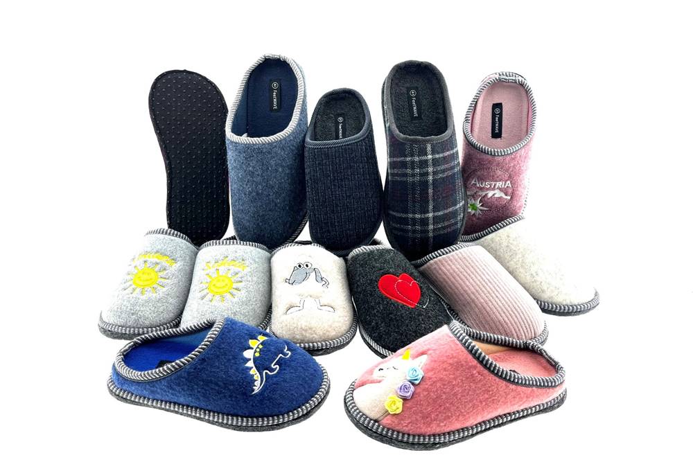 Fleecepantoffel Damen, Herren & Kinder